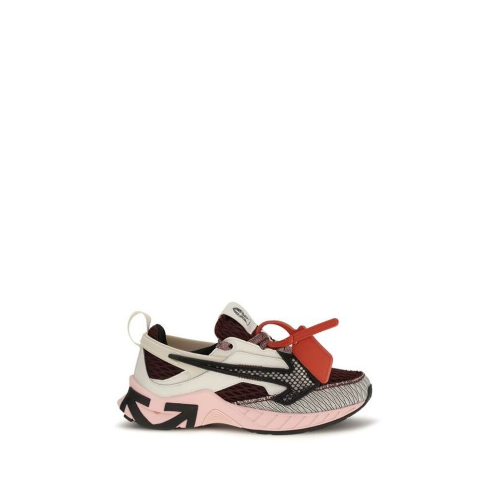 Off-White Multicolor Polyester Athletic Women's Sneakers